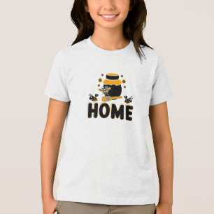 Cartoon Bee and Honey Jar "ZUHAUSE" T - Shirt