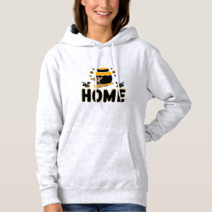 Cartoon Bee and Honey Jar "ZUHAUSE" T - Shirt