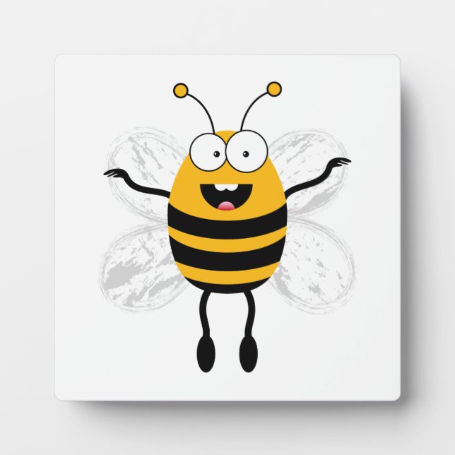 Cartoon Bee Fotoplatte (Vorderseite)