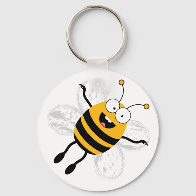 Cartoon Bee Schlüsselanhänger (Vorderseite)