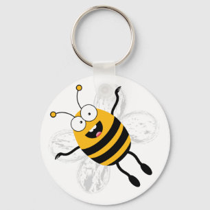 Cartoon Bee Schlüsselanhänger