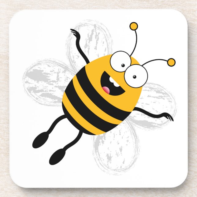 Cartoon Bee Untersetzer (Vorderseite)