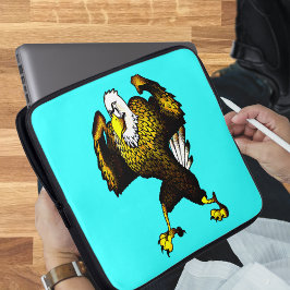 Cartoon bekämpft Adler Laptopschutzhülle