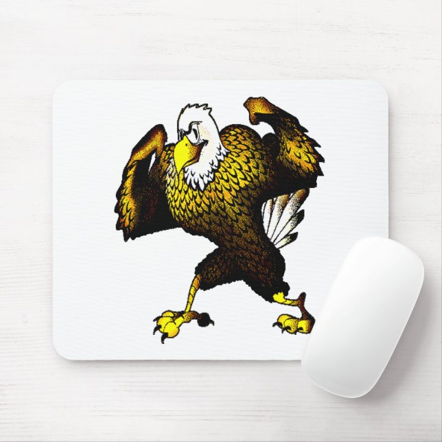 Cartoon bekämpft Adler Mousepad (Mit Mouse)