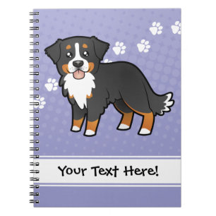 Cartoon Berner Sennenhund Notizblock