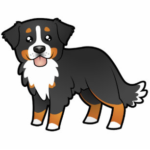 Cartoon Bernese Gebirgshund Fotoskulptur Magnet