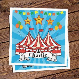 Cartoon Big Top Circus Party Paper Napkins Serviette