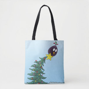 Cartoon Bird Christmas Tree Star