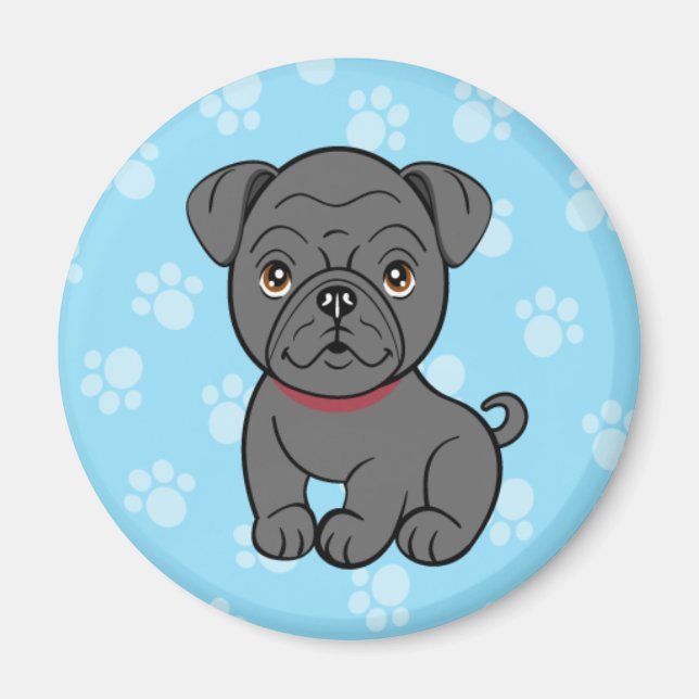 Cartoon Black Mops Magnet (Vorne)