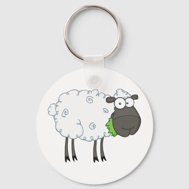 Cartoon Black Sheep Schlüsselanhänger (Vorderseite)