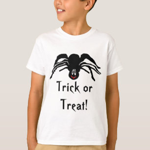 Cartoon Black Spider Halloween Black Widow Kinder T-Shirt