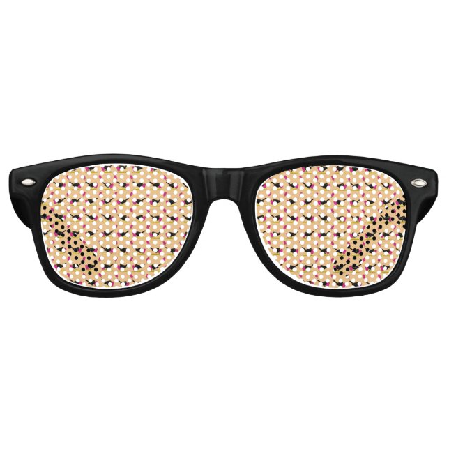 Cartoon Blackbird isst ein Eiscrememuster Partybrille (Vorderseite)