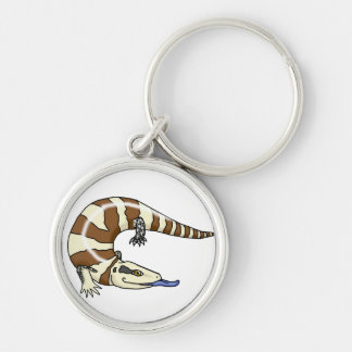Cartoon Blau aufgeleckter skink Schlüsselanhänger
