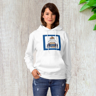 Cartoon Blaues Auto Waschanlage Vintage Auto Pfleg Hoodie