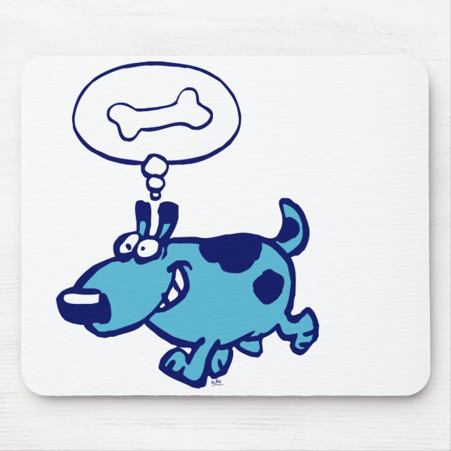 Cartoon-blaues Hundmousepad Mousepad (Vorne)