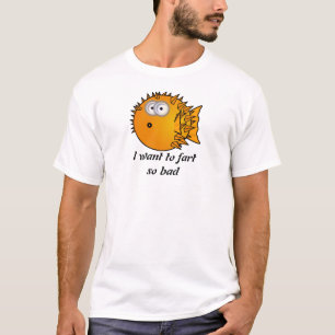 Cartoon Blowfisht-shirts. T-Shirt