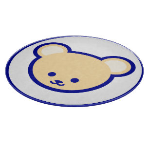 Cartoon Blue Beige Teddy Bear Niedlich Graphic Schneidebrett