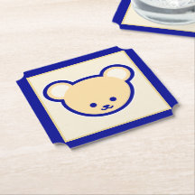 Cartoon Blue Beige Teddy Bear Niedliche Kunst