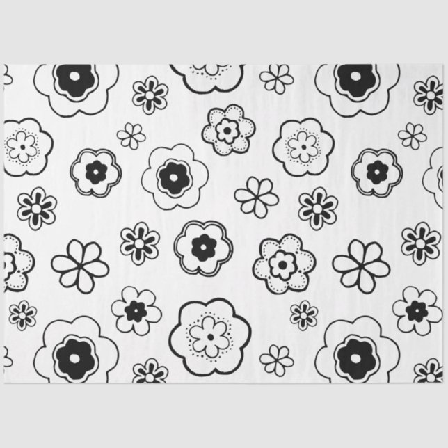 Cartoon-Blume-Papiertaschpapier Seidenpapier (Vorderseite)