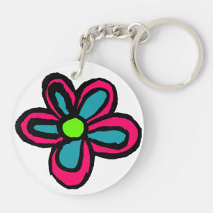 Cartoon Blume Schlüsselanhänger