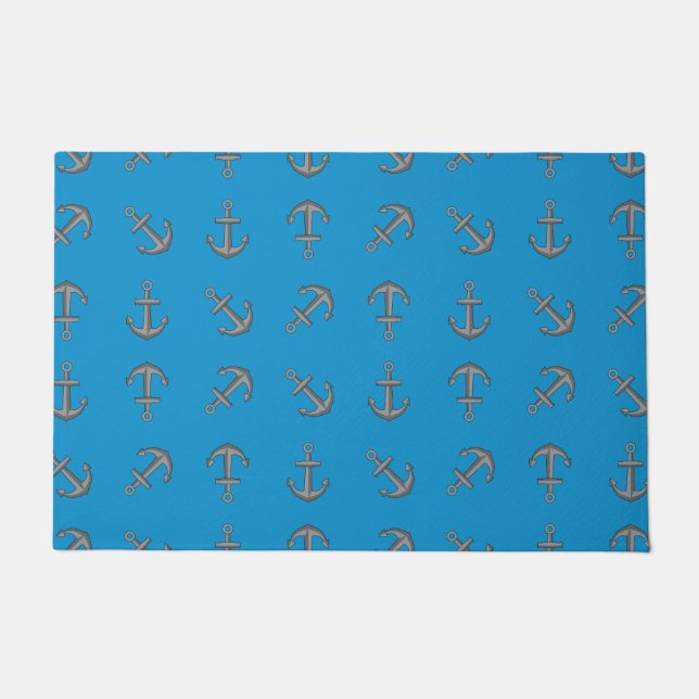 Cartoon Boat Anchor Set Fußmatte (Vorderseite)