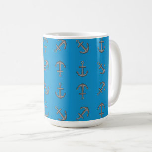 Cartoon Boat Anchor Set Kaffeetasse