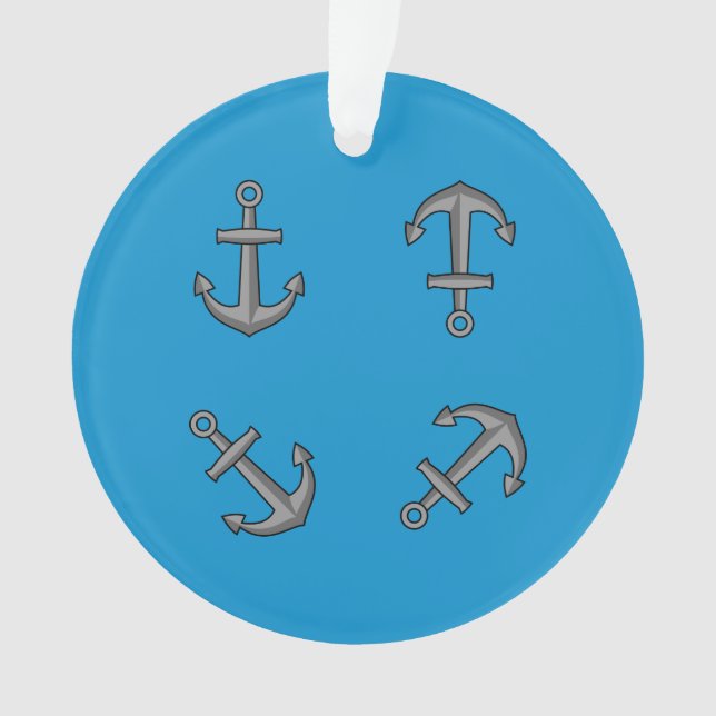 Cartoon Boat Anchor Set Ornament (Vorderseite)