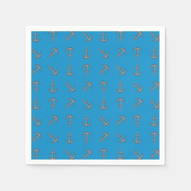 Cartoon Boat Anchor Set Serviette (Vorderseite)