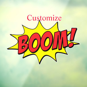 Cartoon Boom Thunder_Cove Fensteraufkleber