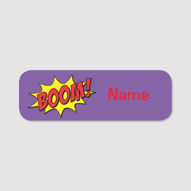 Cartoon Boom Thunder_Cove Namensschild (Vorderseite)