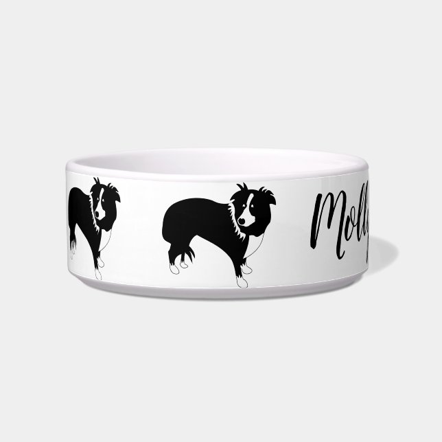 Cartoon Border Collie Molly Collie Napf (Links)