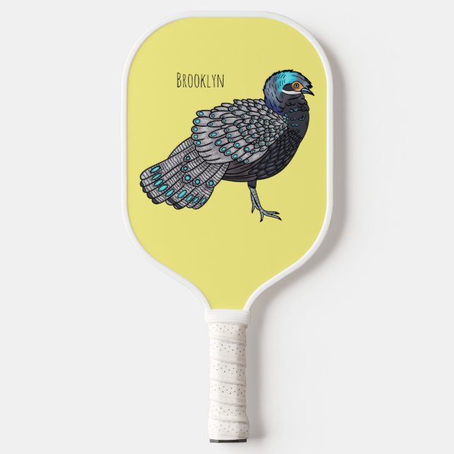 Cartoon Bornean Pickleball Schläger (Vorderseite)