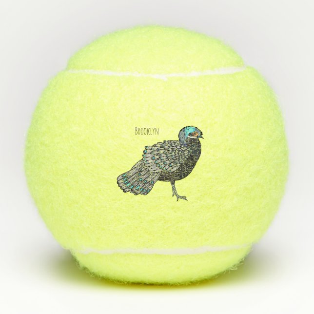 Cartoon Bornean Tennisbälle (Vorderseite)