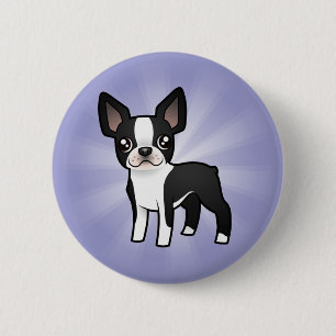 Cartoon-Boston-Terrier Button