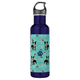 Cartoon Boston Terrier Edelstahlflasche