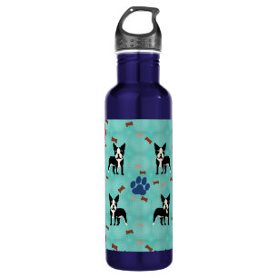 Cartoon Boston Terrier Edelstahlflasche