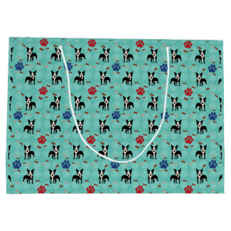 Cartoon Boston Terrier Große Geschenktüte