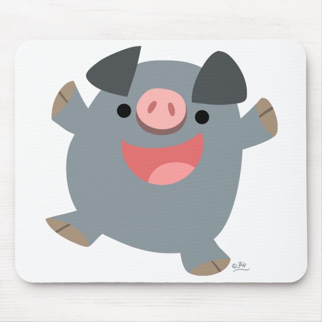 Cartoon Bouncy Pig mousepad (Vorne)