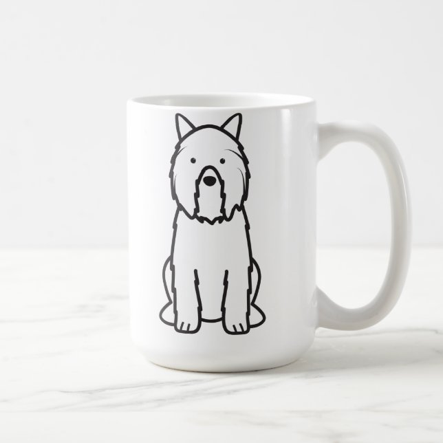 Cartoon Bouvier DES Flandres Hunde Tasse (Rechts)