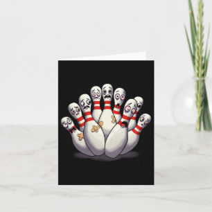 Cartoon Bowling Scanik Bowling Buttone Funny Sport Karte