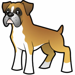 Cartoon Boxer Fotoskulptur Magnet