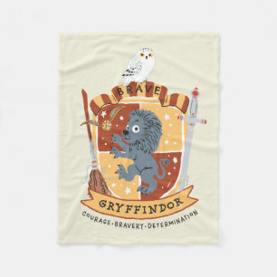 Cartoon Brave Gryffindor Wappen Fleecedecke
