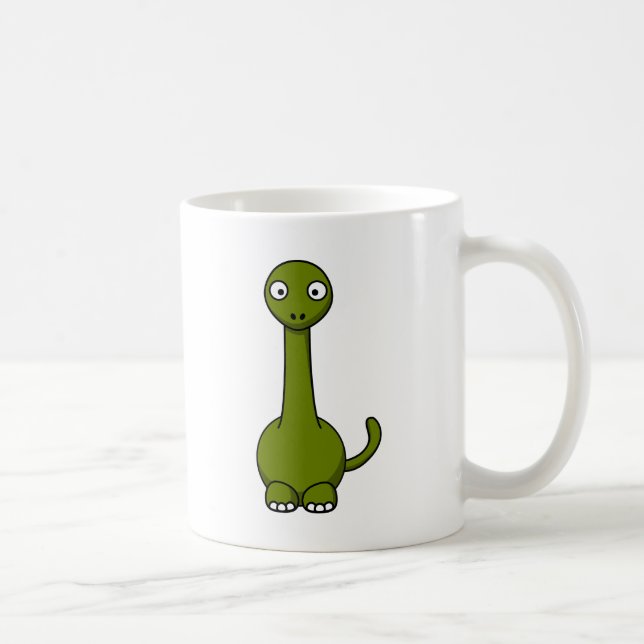 Cartoon Brontosaurus Tasse (Rechts)