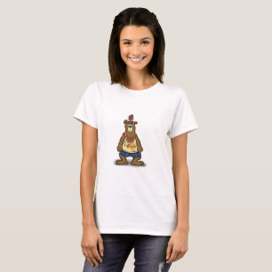 Cartoon Brown Bär stehend auf den Hinterfüßen T-Shirt