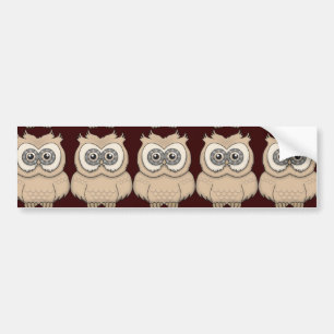 Cartoon Brown Owl Autoaufkleber