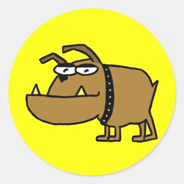 Cartoon Bulldog Stickers (Vorderseite)