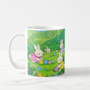 Cartoon Bunnies Ostereier Kaffeetasse