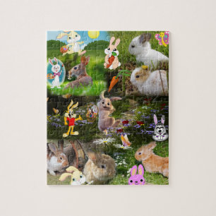 Cartoon Bunny / Baby Rabbit Jigsaw Puzzle für Kin
