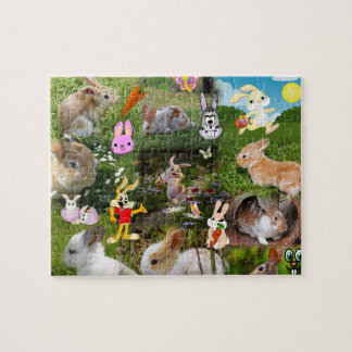 Cartoon Bunny / Baby Rabbit Jigsaw Puzzle für Kind