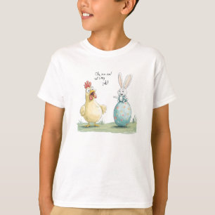 Cartoon Bunny Chick Egg Osterspass T-Shirt